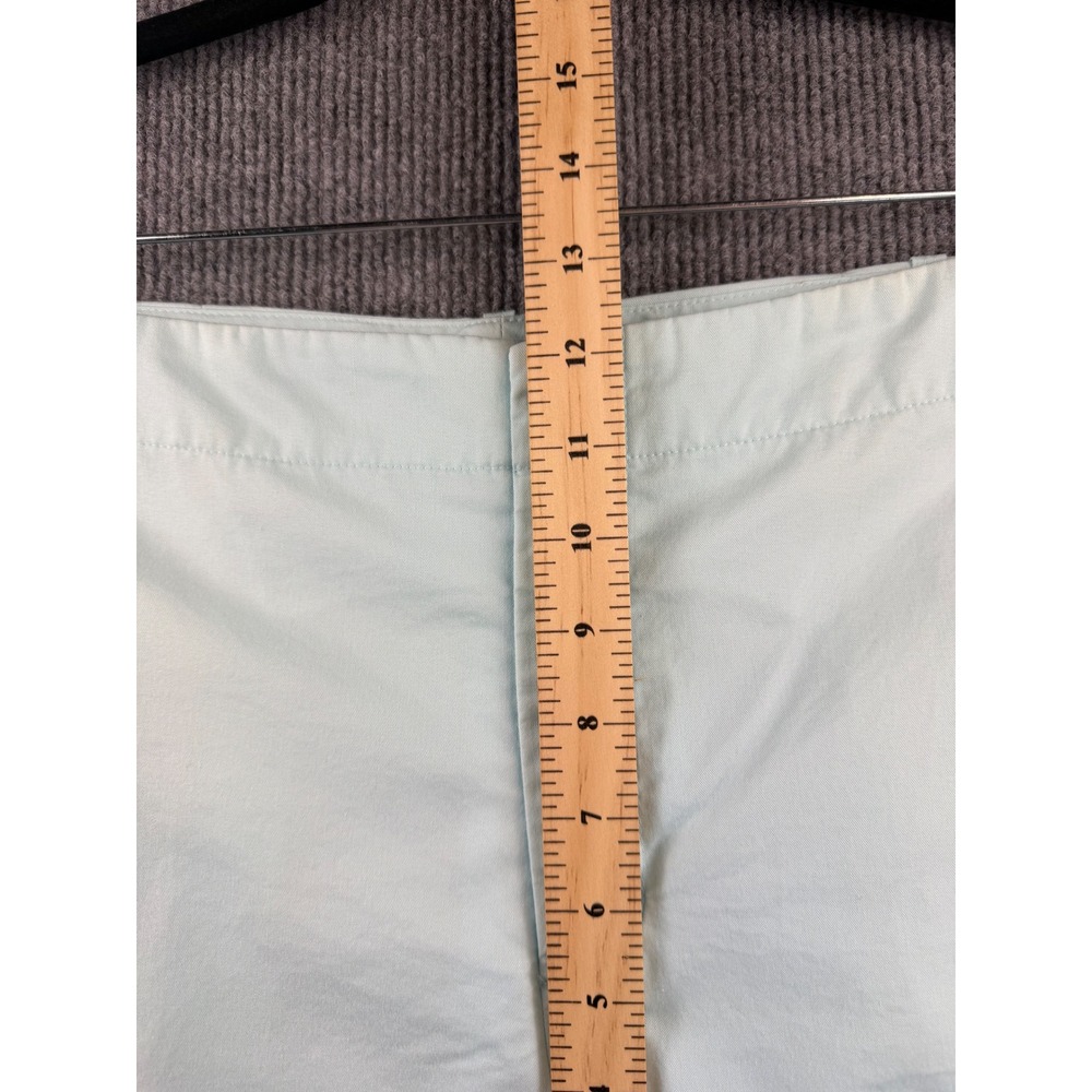Light Blue Cropped Chino Pants Mid Rise Capri Trousers with Pockets - Picture 4 of 10